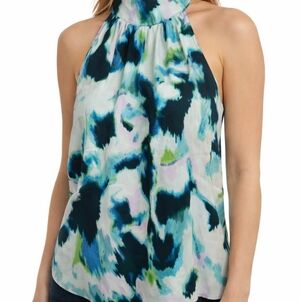 INC International Concepts Multicolor Abstract Blouse